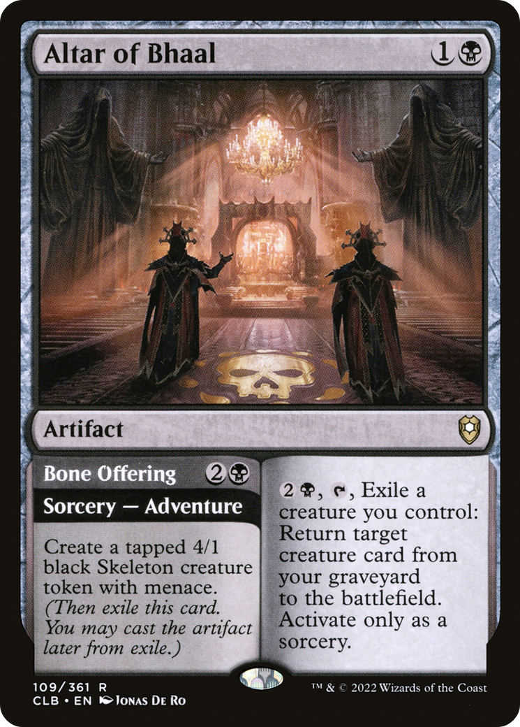 Image of Altar of Bhaal // Bone Offering [Commander Legends: Battle for Baldur's Gate]