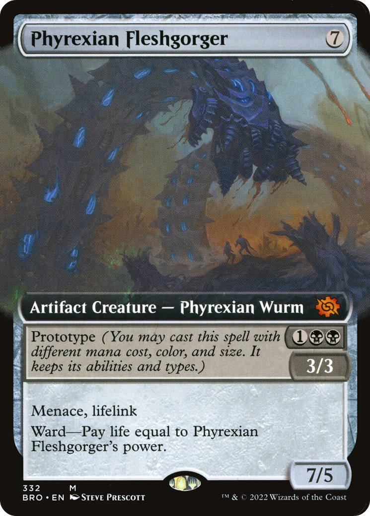 Image of Phyrexian Fleshgorger (Extended Art) [The Brothers' War]