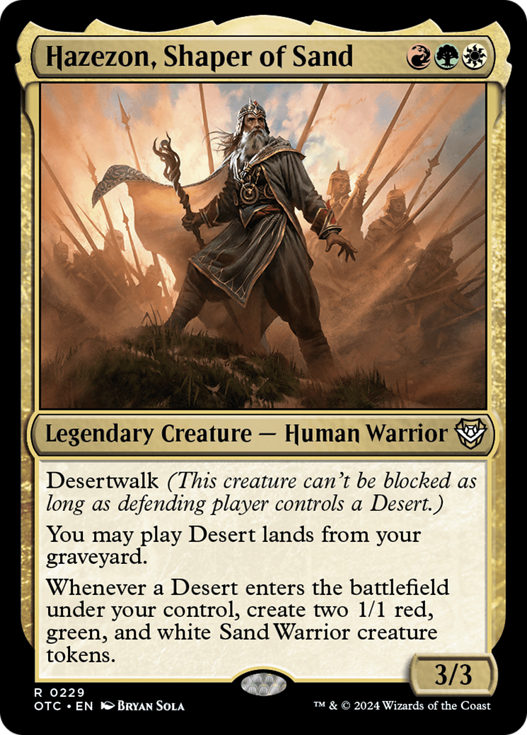 Image of Hazezon, Shaper of Sand [Outlaws of Thunder Junction Commander]