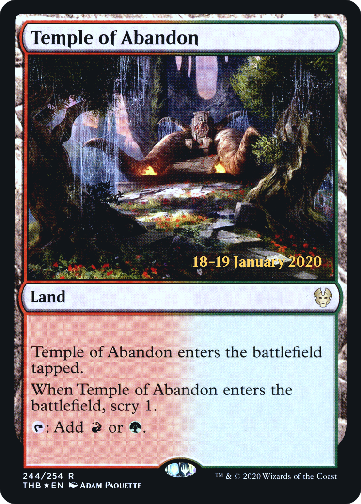 Image of Temple of Abandon [Theros Beyond Death Prerelease Promos]