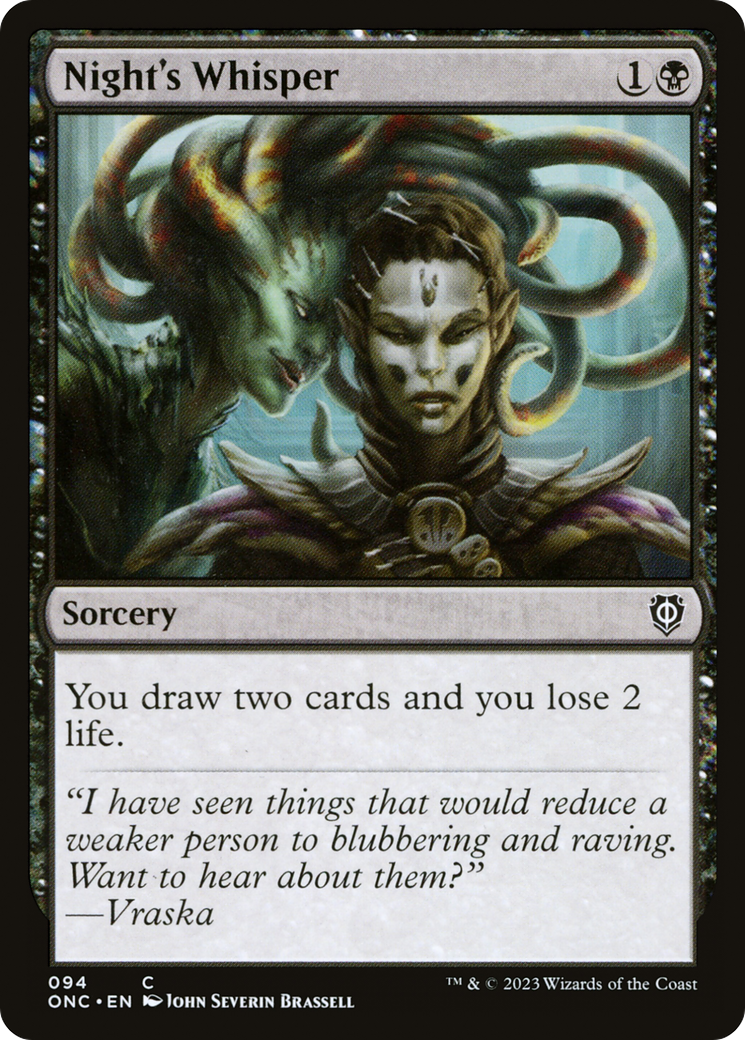 Image of Night's Whisper [Phyrexia: All Will Be One Commander]