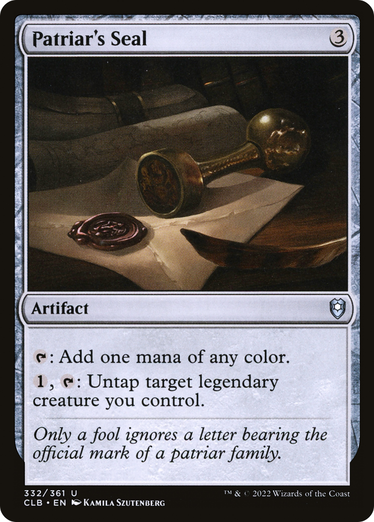 Image of Patriar's Seal [Commander Legends: Battle for Baldur's Gate]