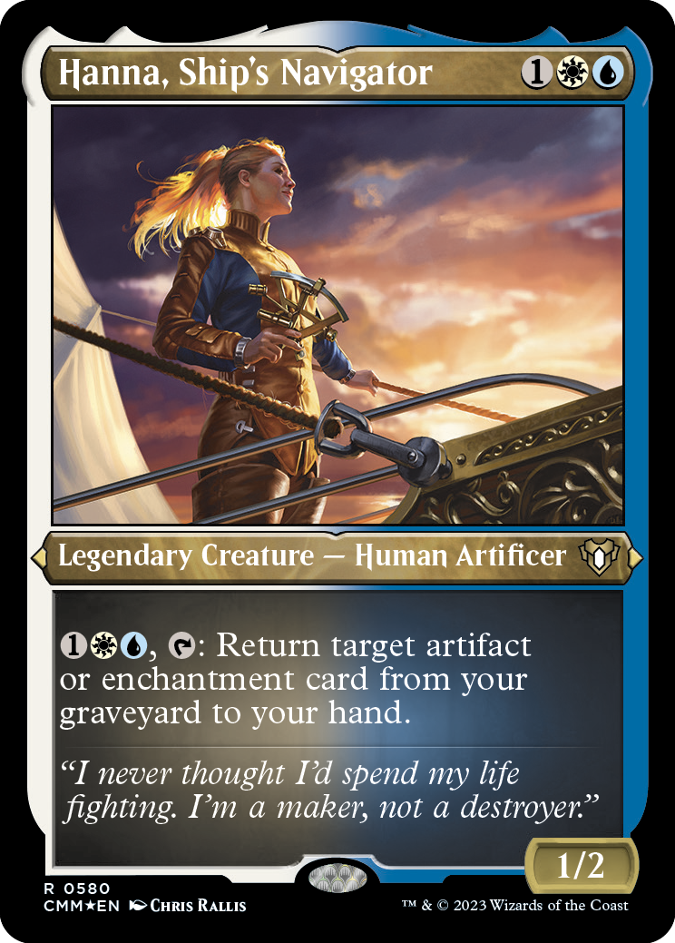 Image of Hanna, Ship's Navigator (Foil Etched) [Commander Masters]