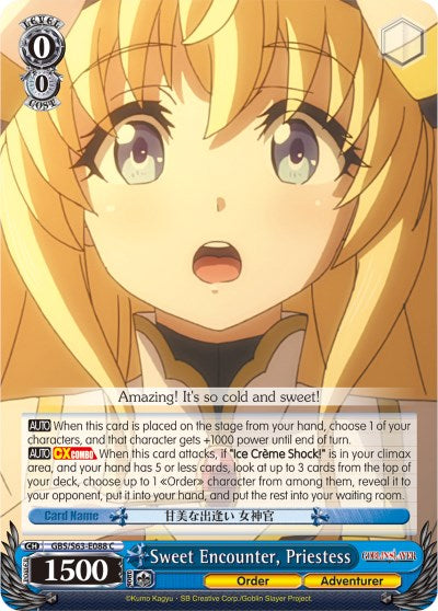 Image of Sweet Encounter, Priestess (GBS/S63-E088 C) [Goblin Slayer]