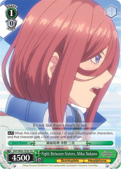 Image of Fight Between Sisters, Miku Nakano (5HY/W83-TE39 TD) [The Quintessential Quintuplets]