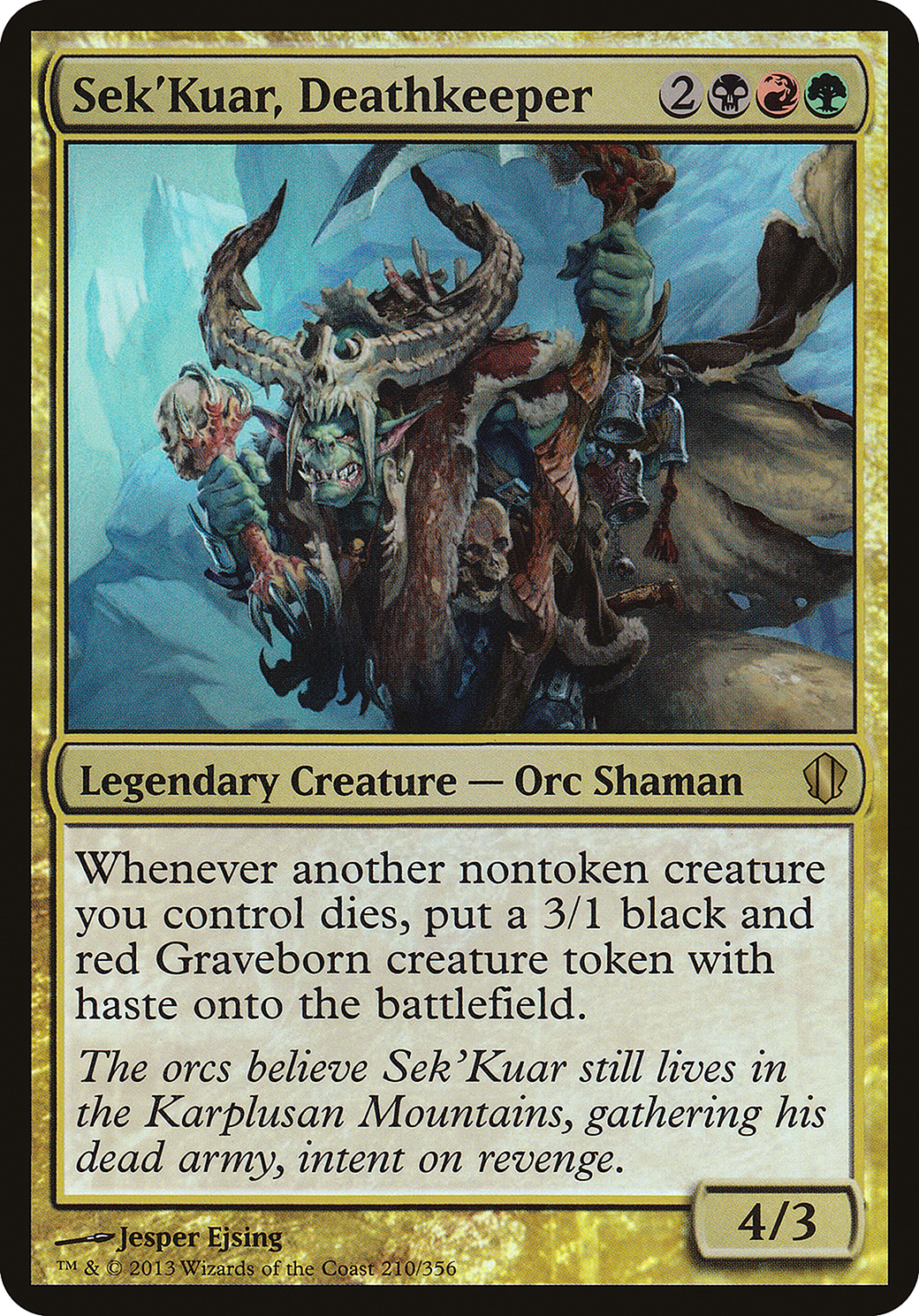 Image of Sek'Kuar, Deathkeeper (Oversized) [Commander 2013 Oversized]
