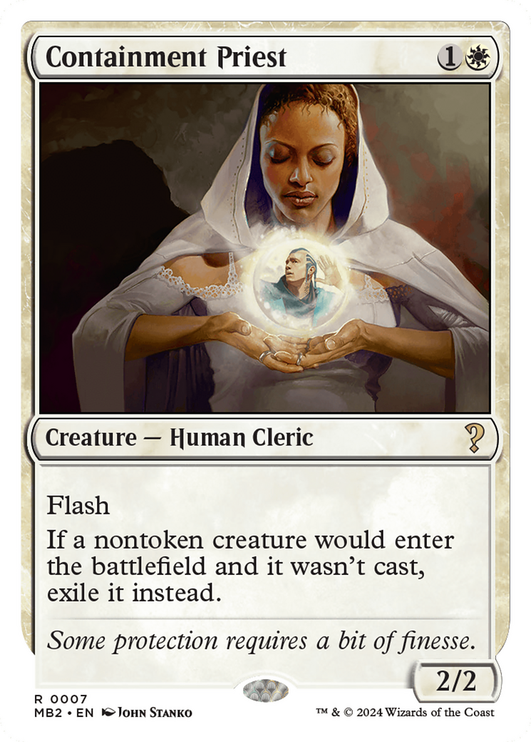 Image of Containment Priest (White Border) [Mystery Booster 2]