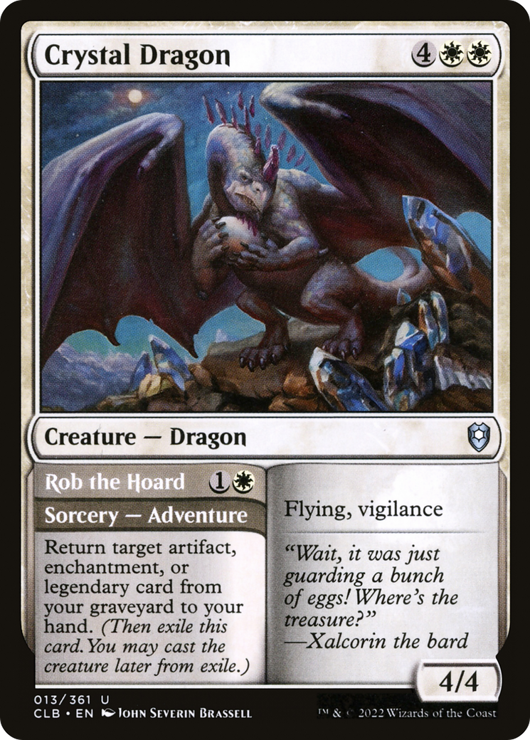 Image of Crystal Dragon // Rob the Hoard [Commander Legends: Battle for Baldur's Gate]