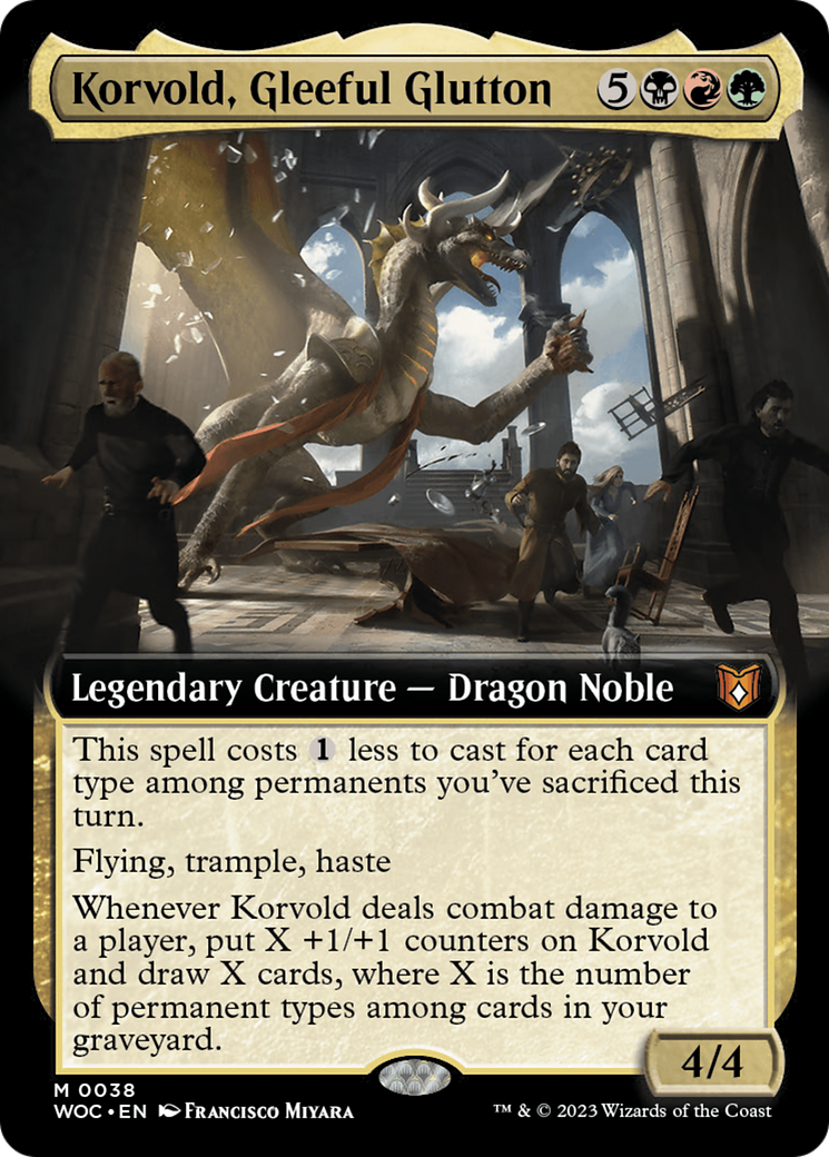 Image of Korvold, Gleeful Glutton (Extended Art) [Wilds of Eldraine Commander]