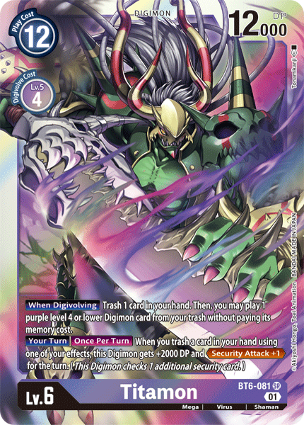 Image of Titamon [BT6-081] [Double Diamond]