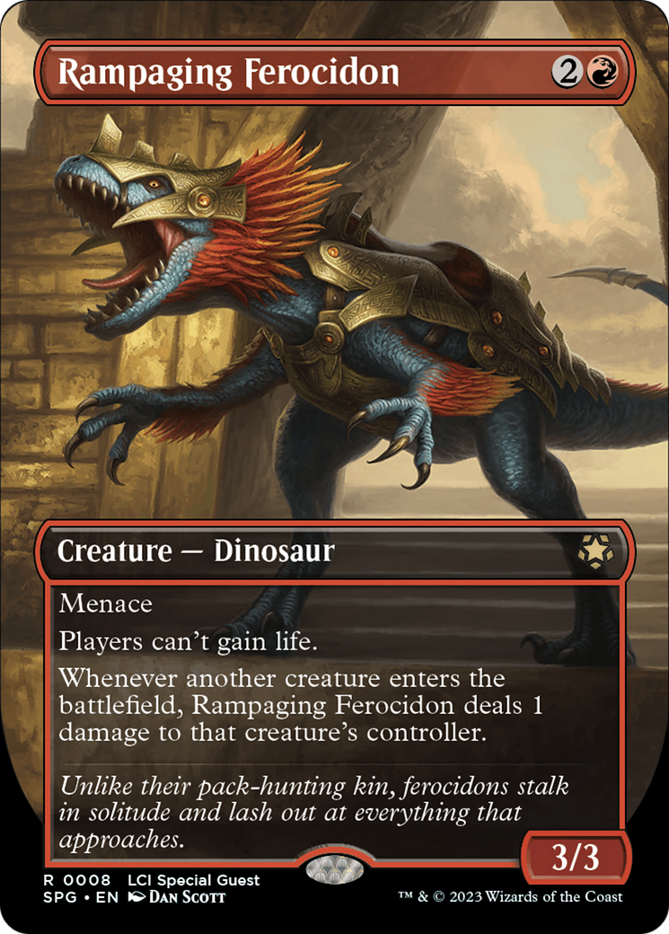 Image of Rampaging Ferocidon (Borderless) [The Lost Caverns of Ixalan Special Guests]