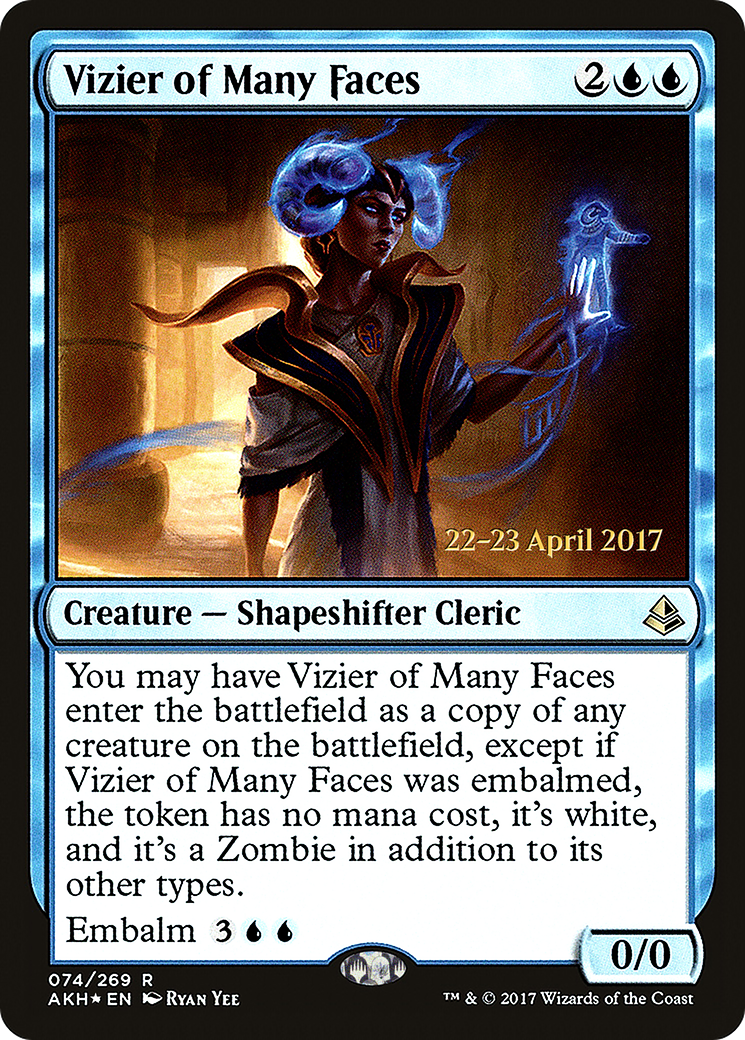 Image of Vizier of Many Faces [Amonkhet Prerelease Promos]