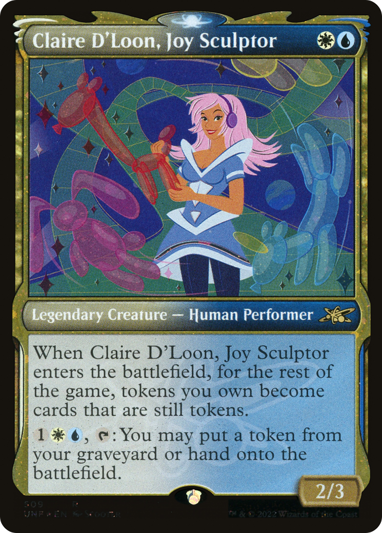 Image of Claire D'Loon, Joy Sculptor (Showcase) (Galaxy Foil) [Unfinity]