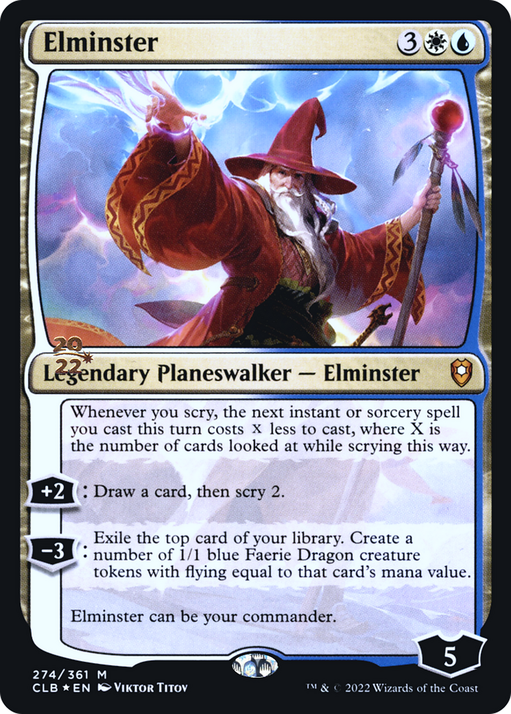 Image of Elminster [Commander Legends: Battle for Baldur's Gate Prerelease Promos]