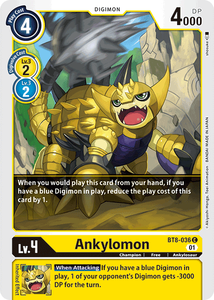 Image of Ankylomon [BT8-036] [New Awakening]