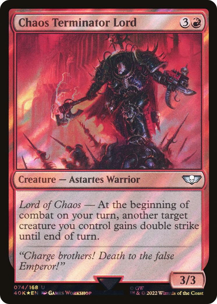 Image of Chaos Terminator Lord (Surge Foil) [Warhammer 40,000]