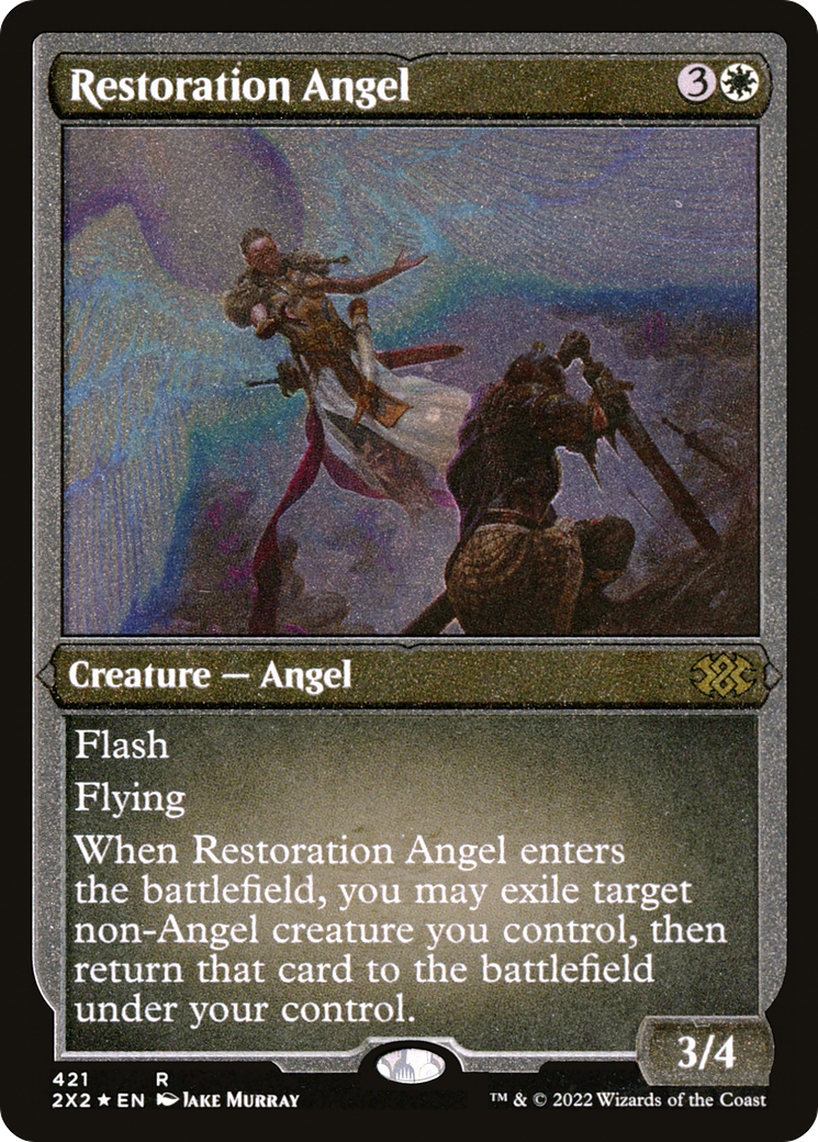 Image of Restoration Angel (Foil Etched) [Double Masters 2022]