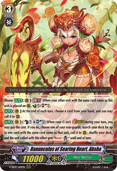 Image of Ranunculus of Searing Heart, Ahsha (V-SS09/164EN) [Revival Selection]