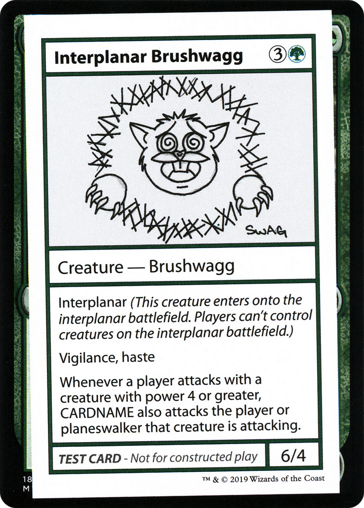 Image of Interplanar Brushwagg (2021 Edition) [Mystery Booster Playtest Cards]