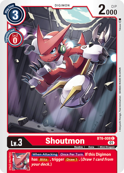 Image of Shoutmon [BT6-008] [Double Diamond]