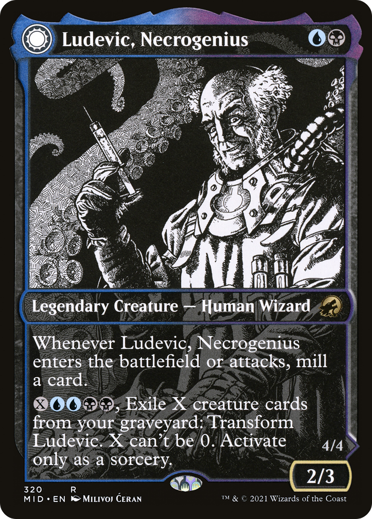 Image of Ludevic, Necrogenius // Olag, Ludevic's Hubris (Showcase Eternal Night) [Innistrad: Midnight Hunt]
