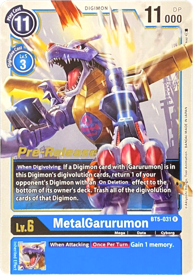 Image of MetalGarurumon [BT5-031] [Battle of Omni Pre-Release Promos]