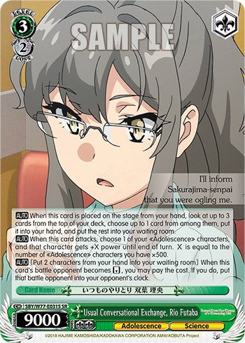 Image of Usual Conversational Exchange, Rio Futaba (Foil) [Rascal Does Not Dream of a Dreaming Girl]