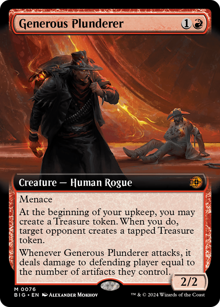 Image of Generous Plunderer (Extended Art) [Outlaws of Thunder Junction: The Big Score]
