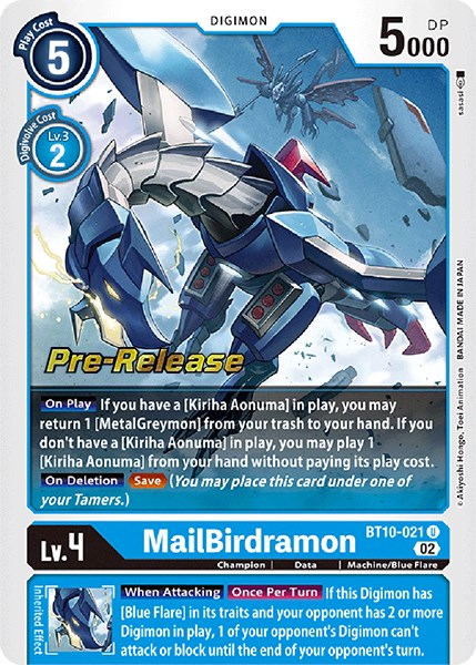 Image of MailBirdramon [BT10-021] [Xros Encounter Pre-Release Cards]