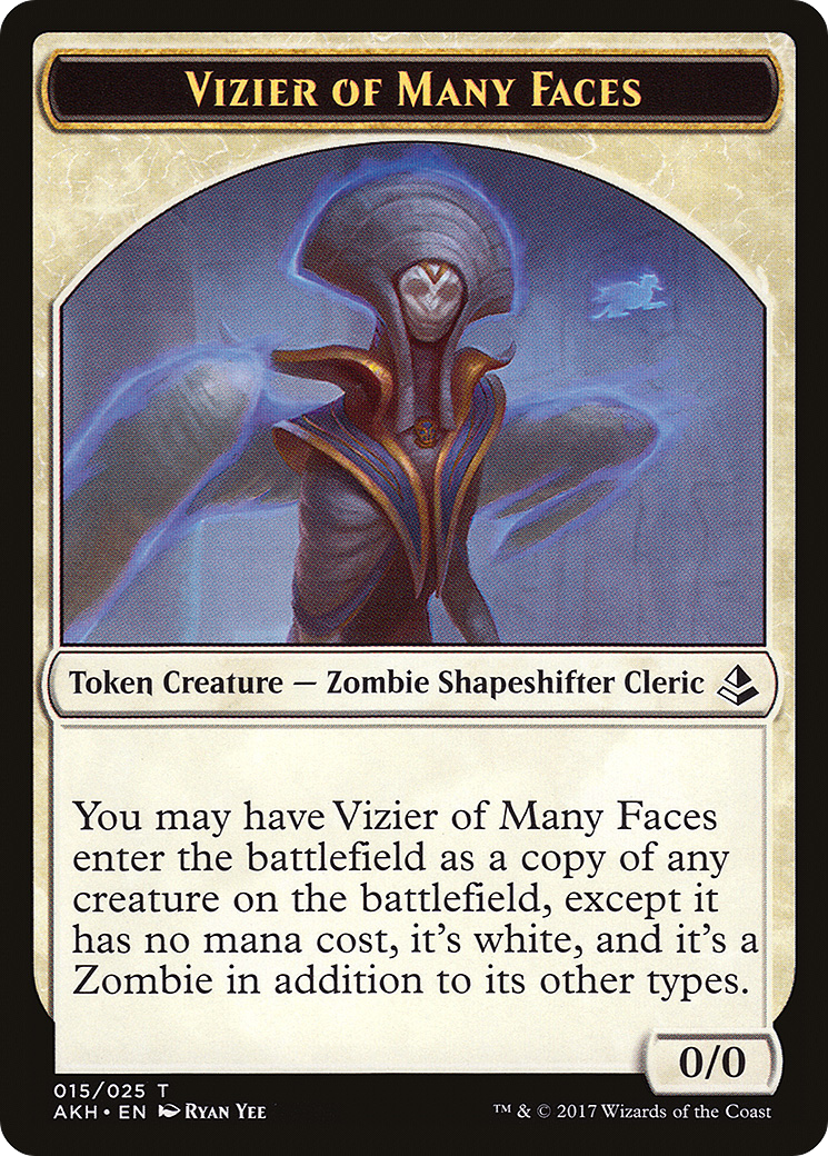 Image of Vizier of Many Faces Token [Amonkhet Tokens]