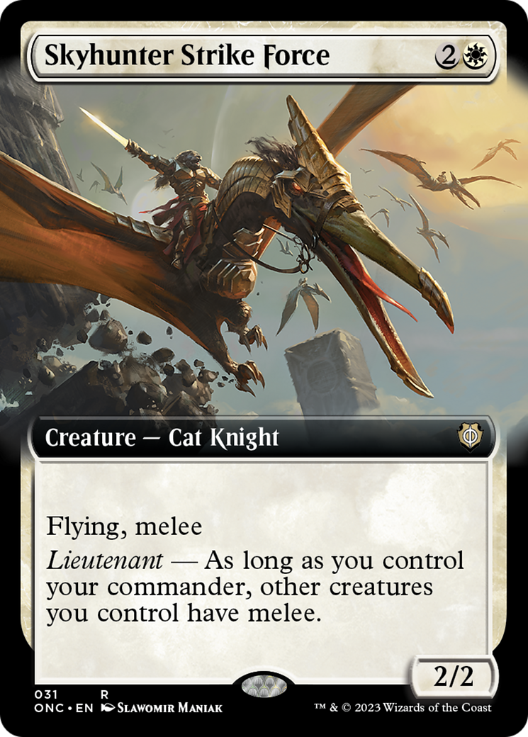 Image of Skyhunter Strike Force (Extended Art) [Phyrexia: All Will Be One Commander]