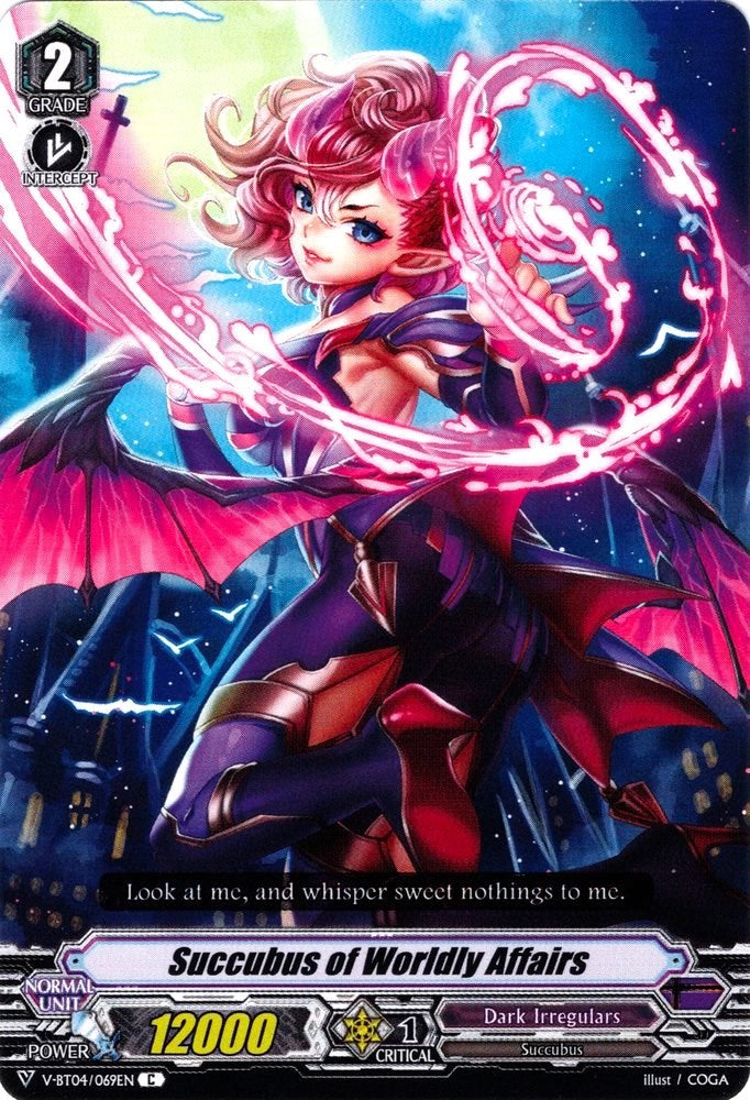 Image of Succubus of Worldly Affairs (V-BT04/069EN) [Vilest! Deletor]