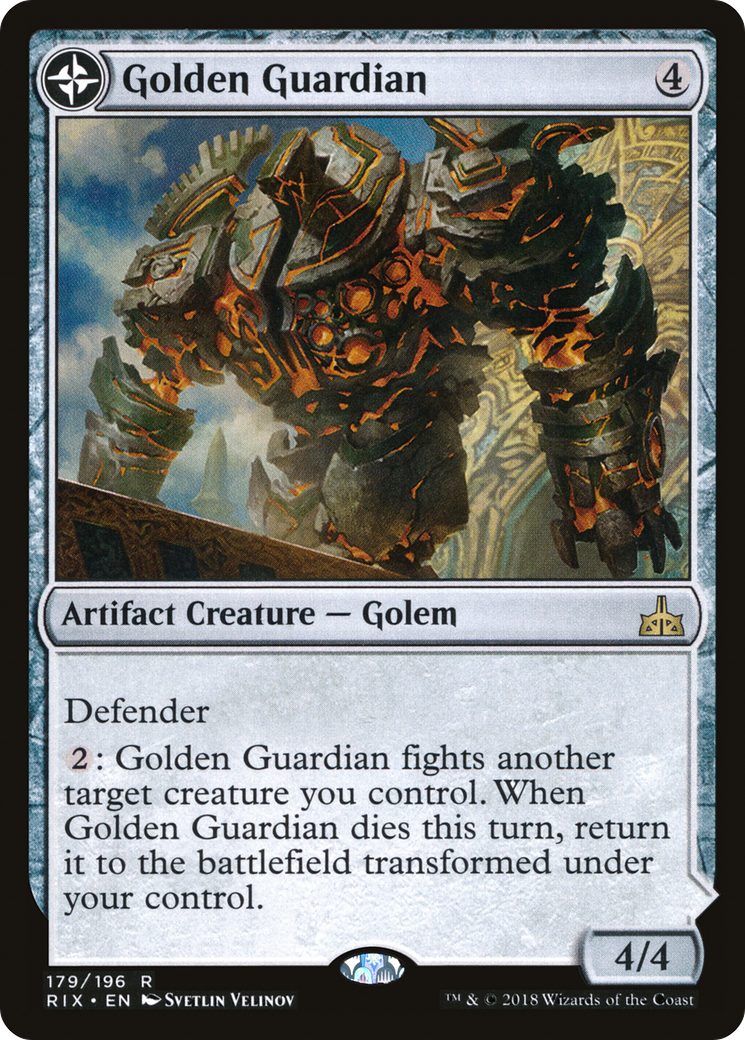 Image of Golden Guardian // Gold-Forge Garrison [Rivals of Ixalan]