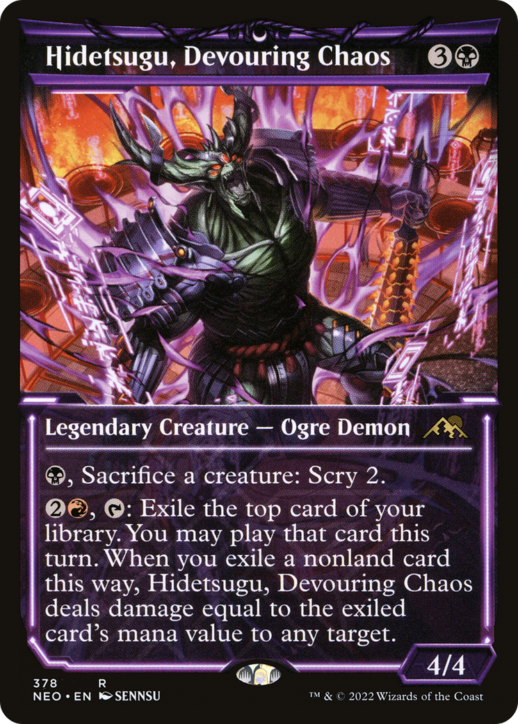 Image of Hidetsugu, Devouring Chaos (Showcase Soft Glow) [Kamigawa: Neon Dynasty]