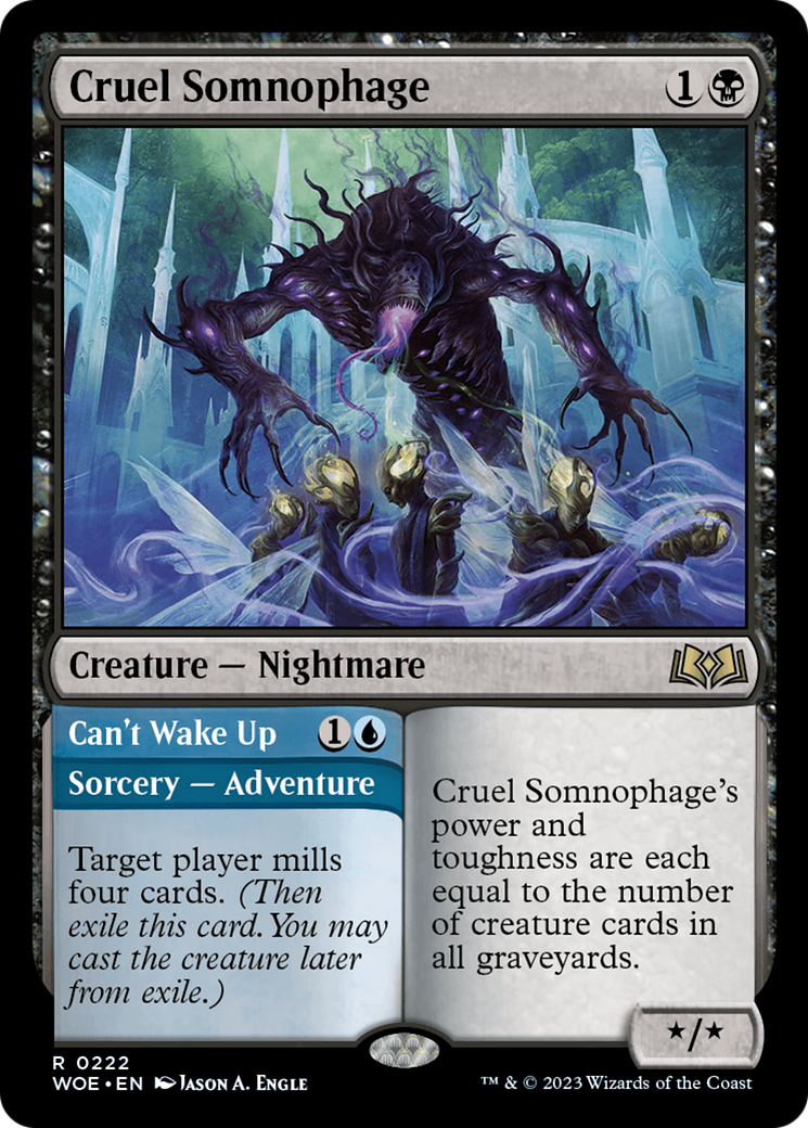 Image of Cruel Somnophage // Can't Wake Up [Wilds of Eldraine]
