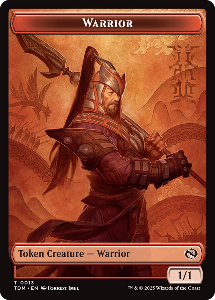 Image of Servo // Warrior Double-Sided Token [Tarkir: Dragonstorm Commander Tokens]