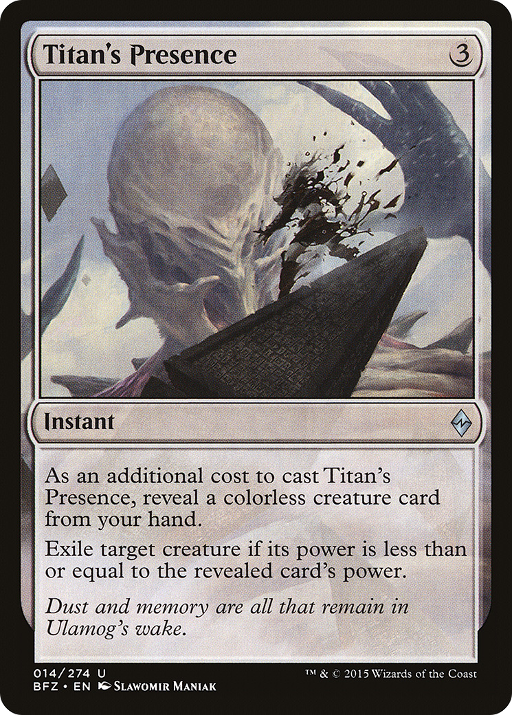 Image of Titan's Presence [Battle for Zendikar]