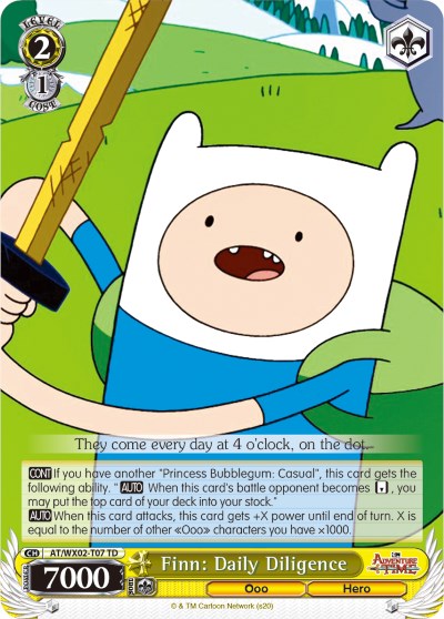 Image of Finn: Daily Diligence (AT/WX02-T07 TD) [Adventure Time]