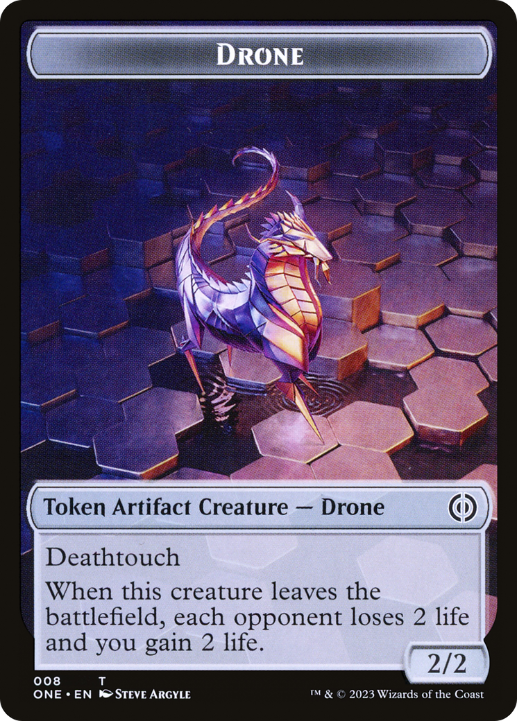 Image of Phyrexian Goblin // Drone Double-Sided Token [Phyrexia: All Will Be One Tokens]