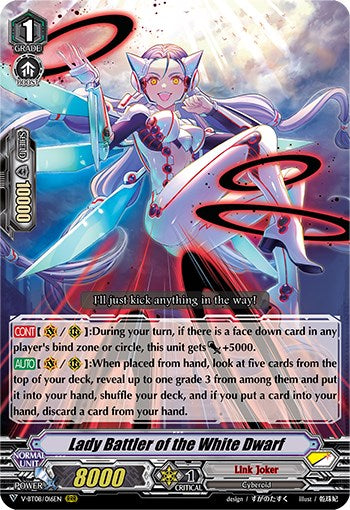 Image of Lady Battler of the White Dwarf (V-BT08/016EN RRR) [Silverdust Blaze]