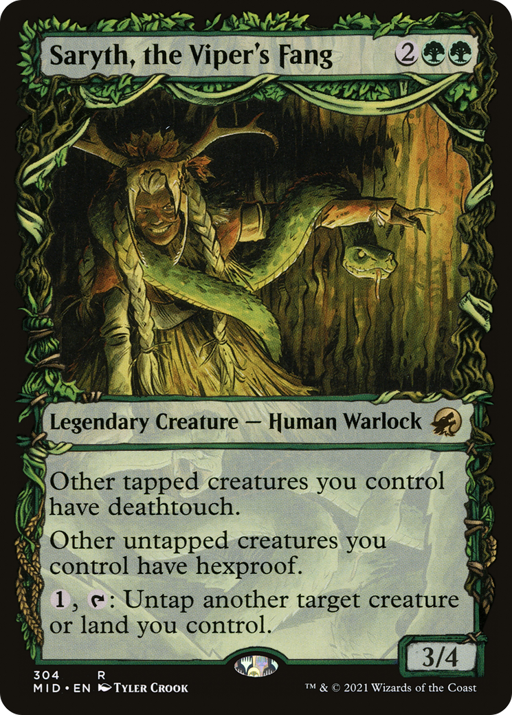Image of Saryth, the Viper's Fang (Showcase Equinox) [Innistrad: Midnight Hunt]