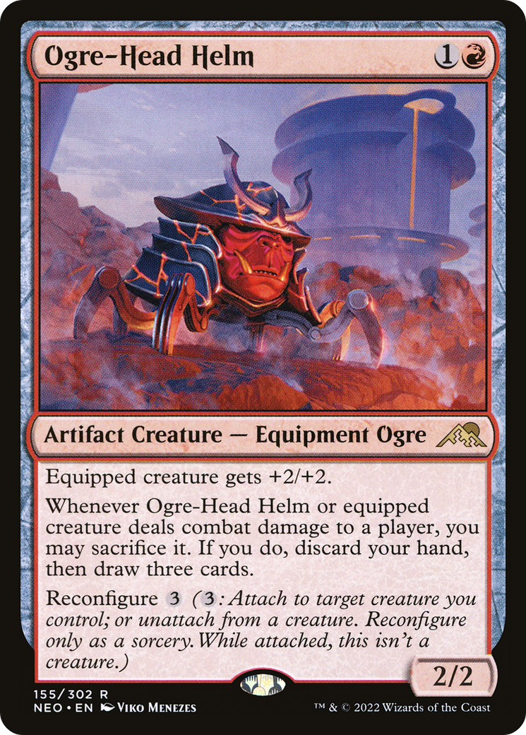 Image of Ogre-Head Helm [Kamigawa: Neon Dynasty]