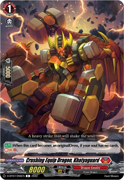 Image of Crushing Equip Dragon, Khatyaguard (D-BT07/056EN) [Raging Flames Against Emerald Storm]