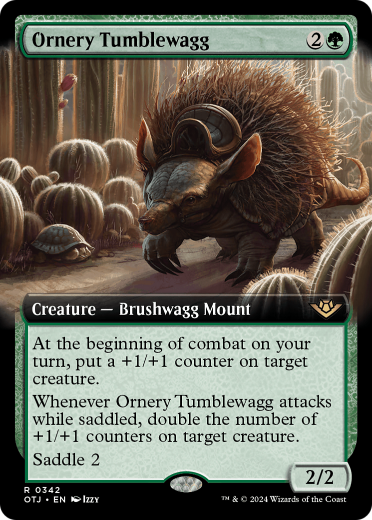 Image of Ornery Tumblewagg (Extended Art) [Outlaws of Thunder Junction]