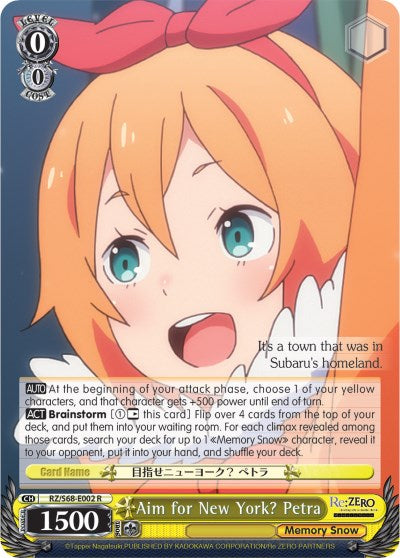 Image of Aim for New York? Petra (RZ/S68-E002 R) [Re:ZERO Memory Snow]