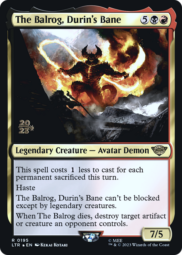 Image of The Balrog, Durin's Bane [The Lord of the Rings: Tales of Middle-Earth Prerelease Promos]
