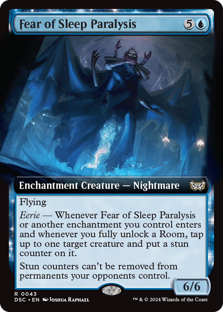 Image of Fear of Sleep Paralysis (Extended Art) [Duskmourn: House of Horror Commander]