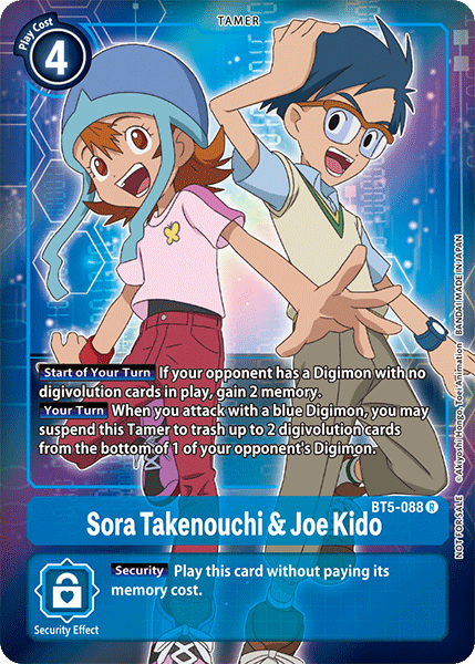 Image of Sora Takenouchi & Joe Kido [BT5-088] (Buy-A-Box Promo) [Battle of Omni Promos]