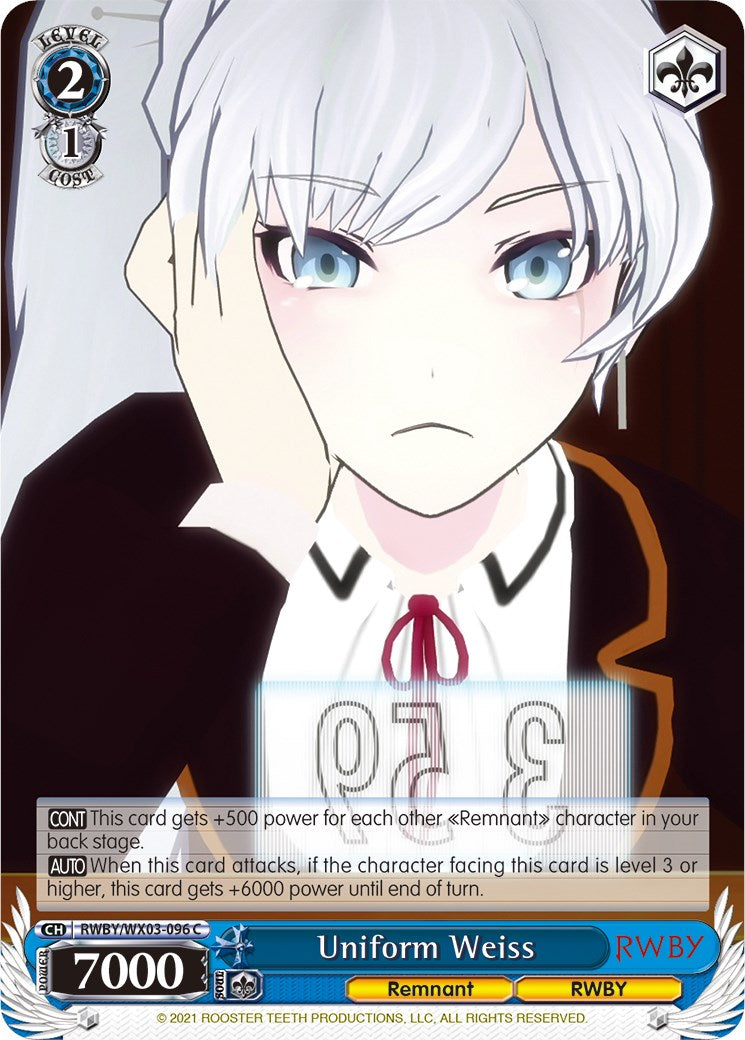 Image of Uniform Weiss (RWBY/WX03-096 C) [RWBY]
