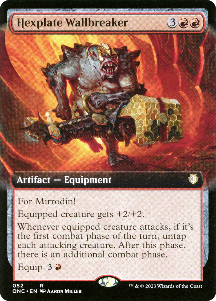 Image of Hexplate Wallbreaker (Extended Art) [Phyrexia: All Will Be One Commander]